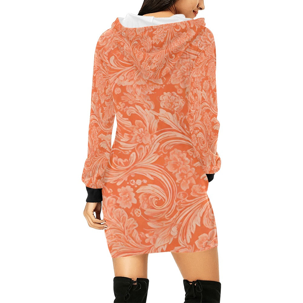 Women's All Over Print Hoodie Mini Dress (H27)