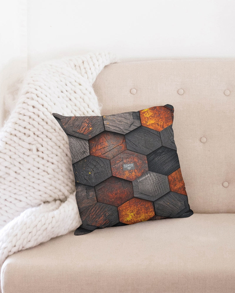 Cool stone hexagon patten 3D Throw Pillow Case 16"x16"