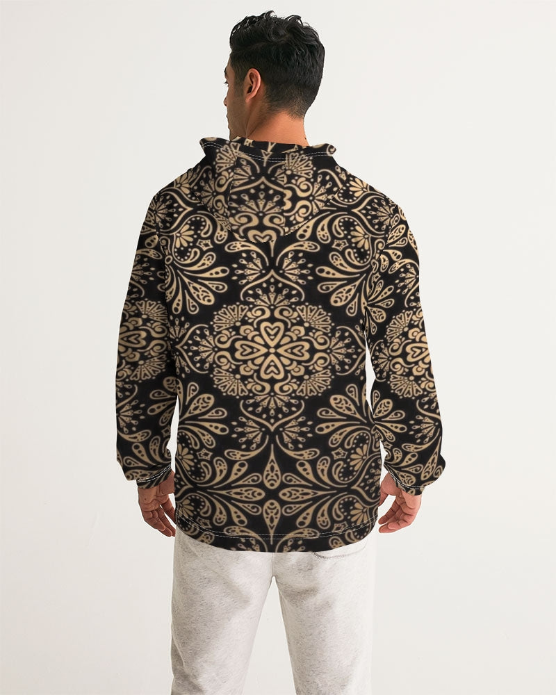 Man of Elegance Men's All-Over Print Windbreaker