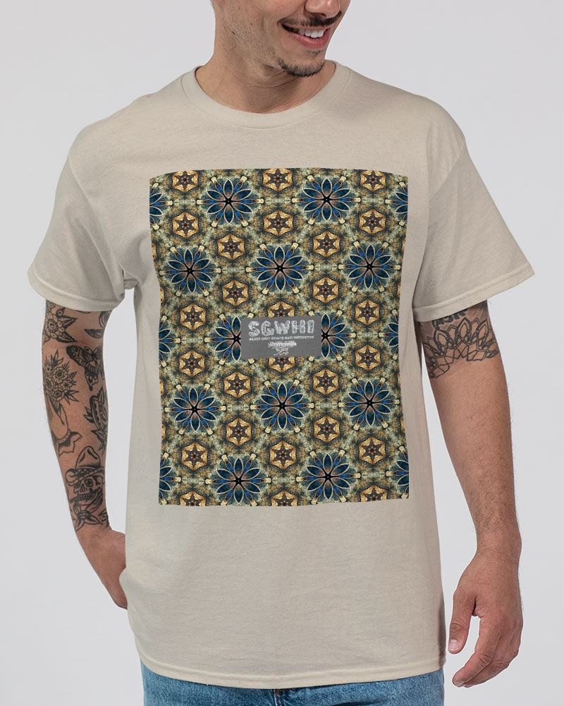 Green & Dark Blue almost star pattern. Unisex Ultra Cotton T-Shirt | Gildan