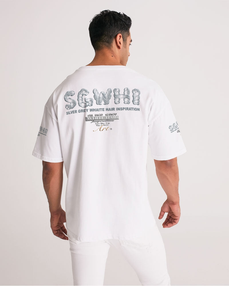 Handsome Asian brother pink painted portrait Men's All-Over Print Premium Heavyweight Tee