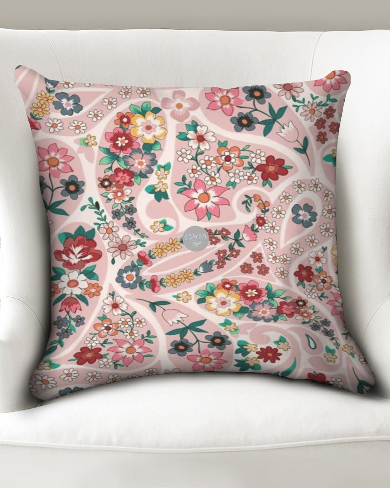 Pink abstract Pretty Sisters Throw Pillow Case 20"x20"