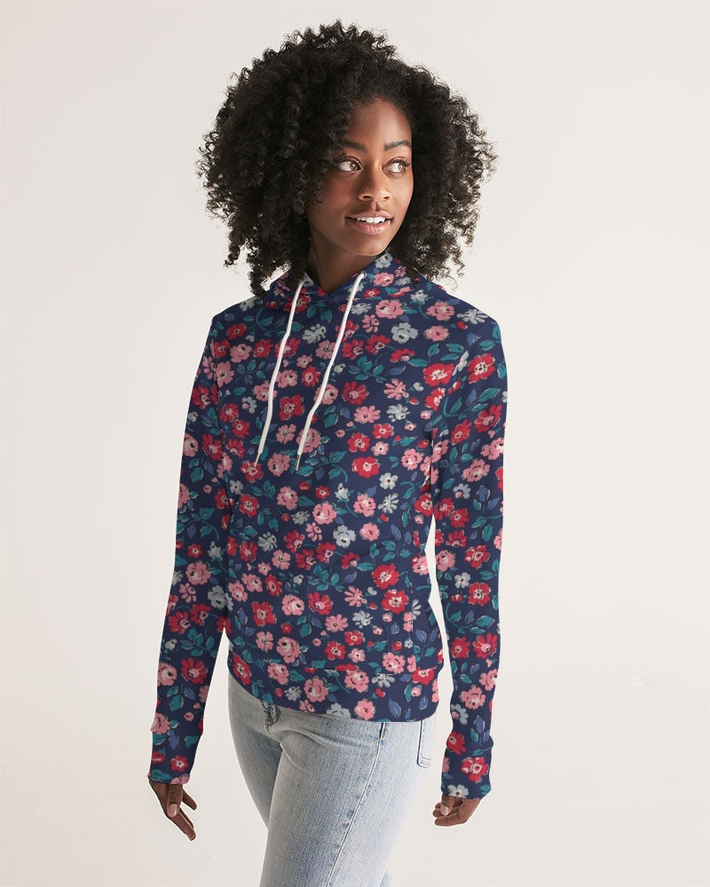 Midnight blue pretty glance.  Women' All-Over Print Hoodie