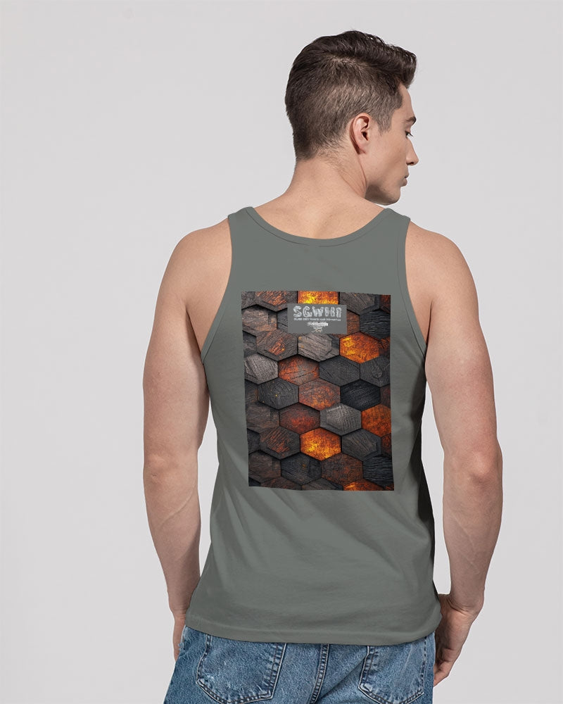 Cool stone hexagon patten 3D Unisex Jersey Tank | Bella + Canvas