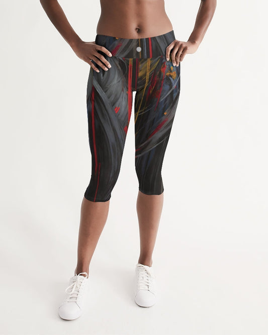 Asian collection [Part 1] Women's All-Over Print Mid-Rise Capri