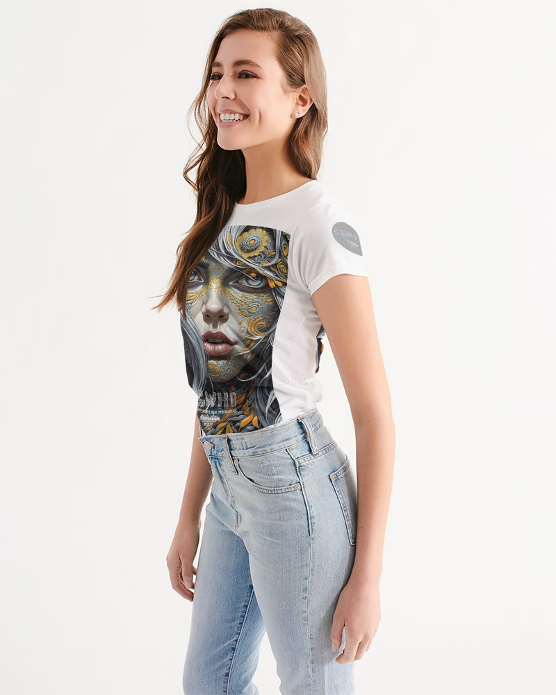 Sweet Silver Yellow Flower Grey Hair sister.[Part three] Women's All-Over Print Tee