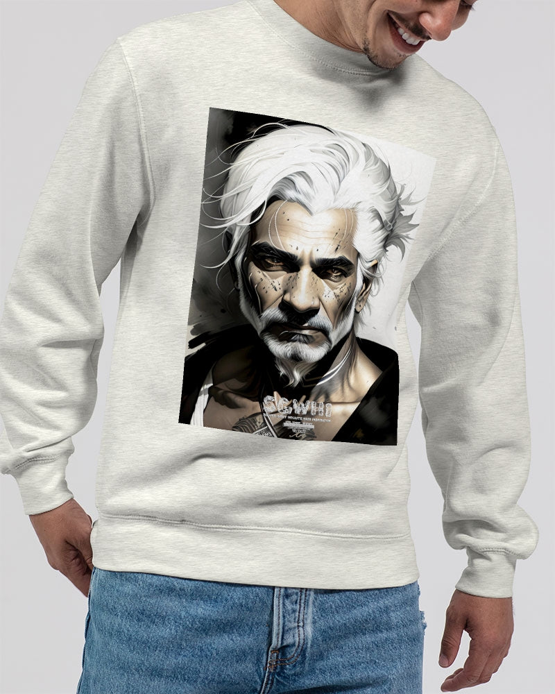 Handsome Silver grey Indian ink Portrait Unisex Premium Crewneck Sweatshirt | Lane Seven