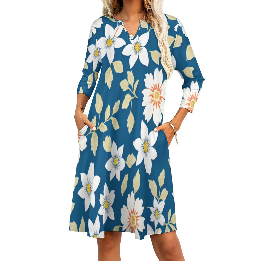 7-point sleeve dress