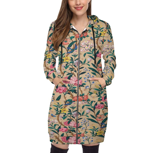 Women's full print long Hoodie