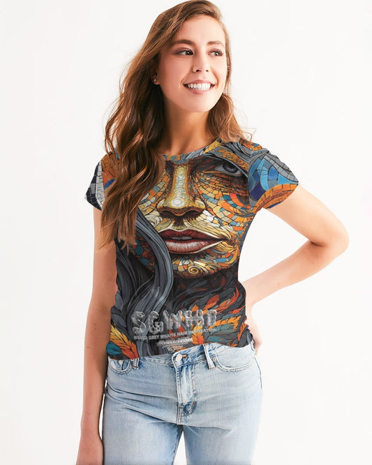 Beautiful Mosaic White Sister  Women's All-Over Print Tee