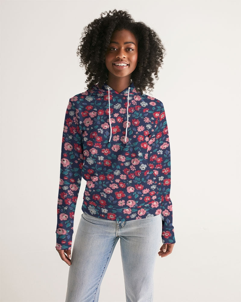 Midnight blue pretty glance.  Women' All-Over Print Hoodie