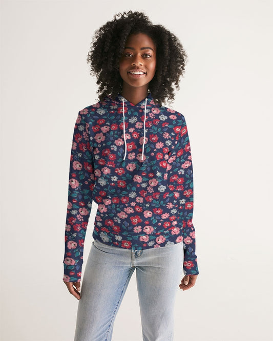 Midnight blue pretty glance.  Women' All-Over Print Hoodie