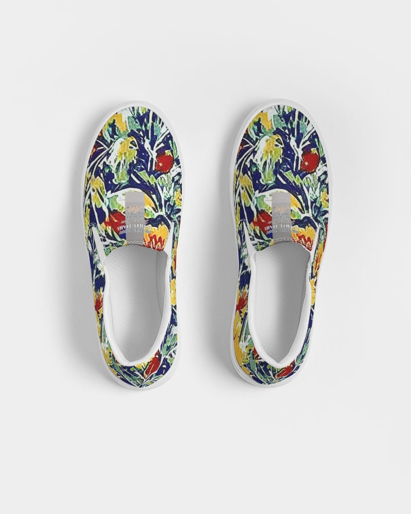 Painted floor design Women's Slip-On Canvas Shoe