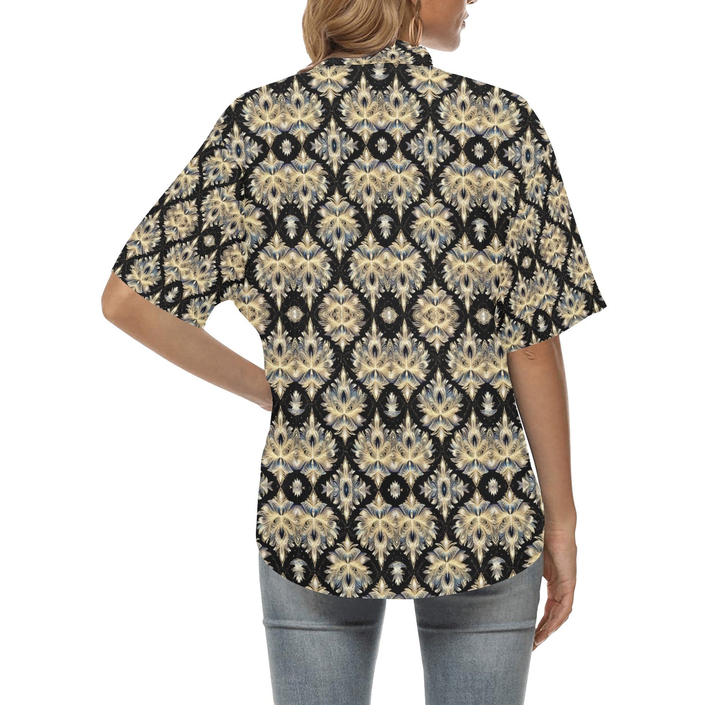 All Over Print Hawaiian Shirt for Women (T58)