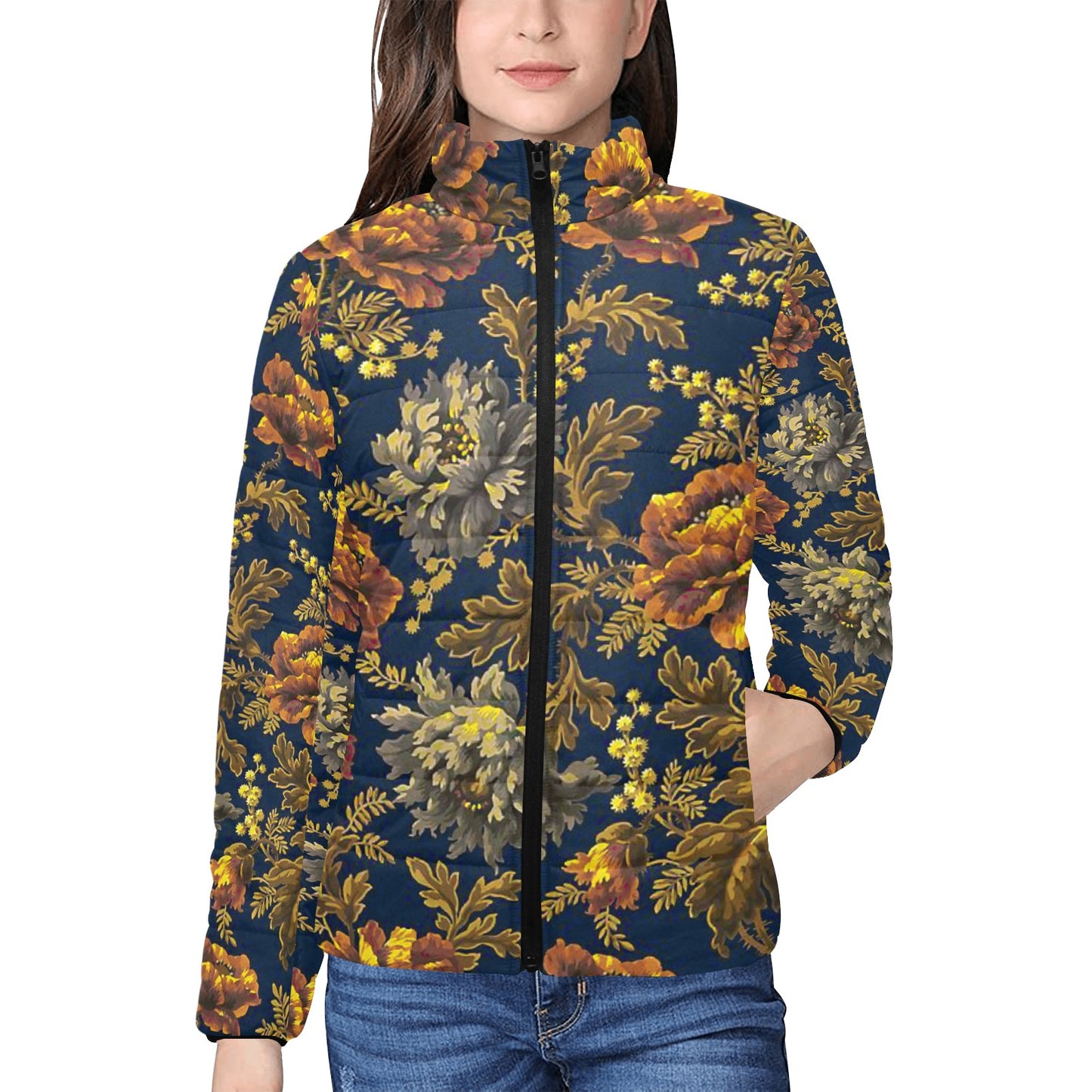 Women's stand collar padded jacket(H41)