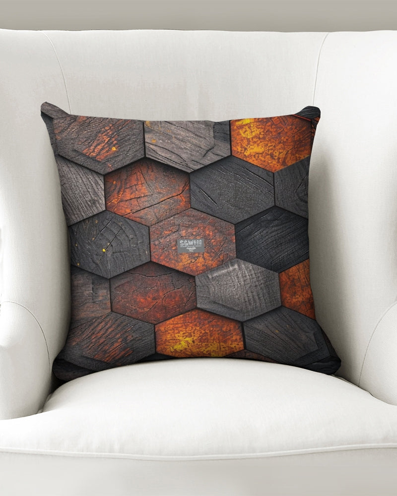 Cool stone hexagon patten 3D Throw Pillow Case 16"x16"