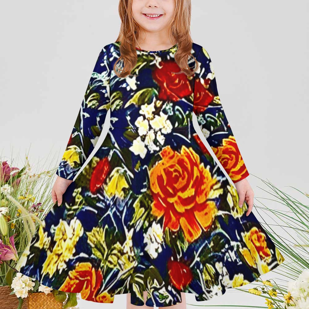 Girls' long sleeve dress