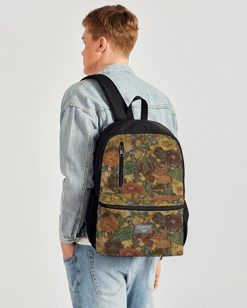 Autumn play Duo-Zip Front Canvas Backpack