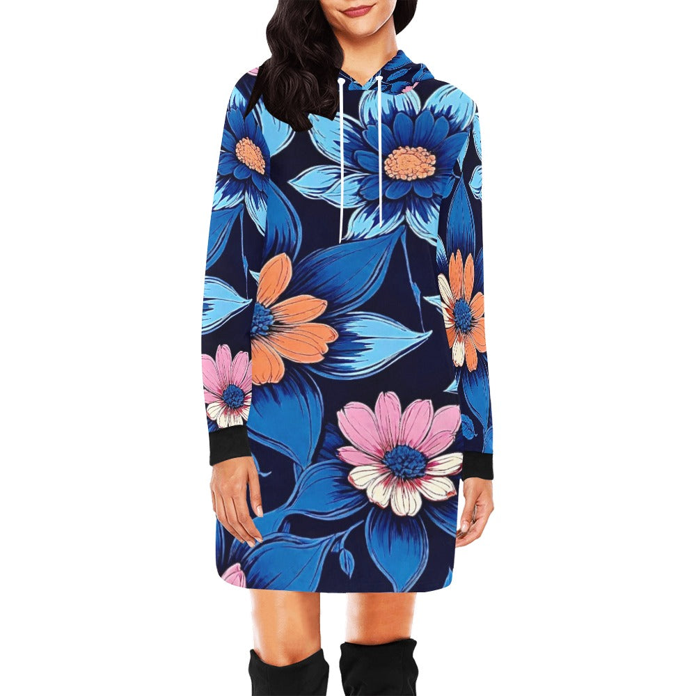 Women's All Over Print Hoodie Mini Dress (H27)