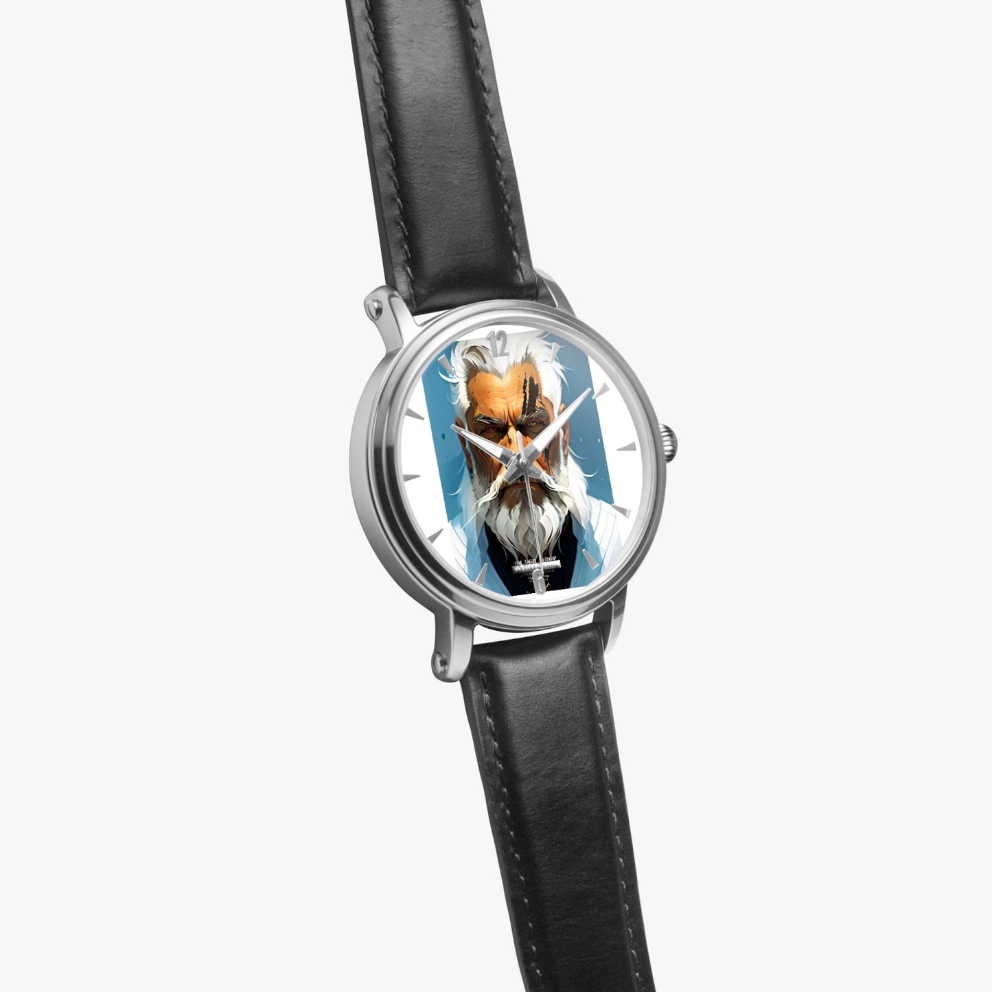 Silver bearded warrior 46mm Unisex Automatic Watch (Silver)