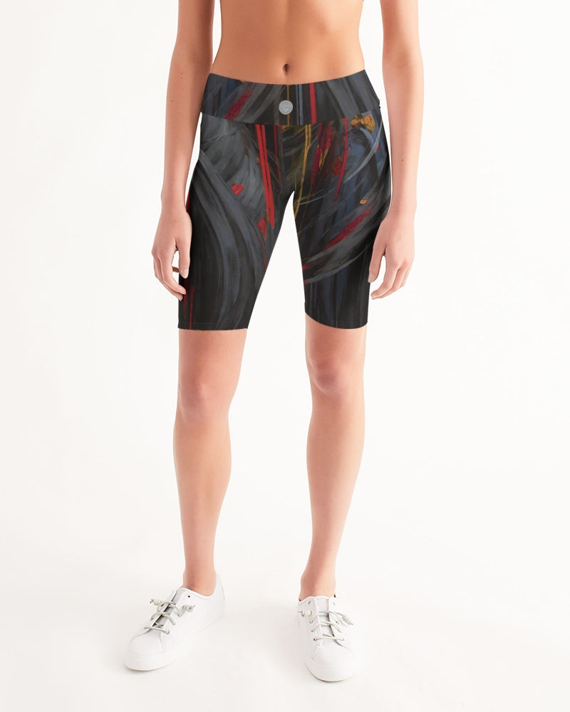 Asian collection [Part 1] Women's All-Over Print Mid-Rise Bike Shorts