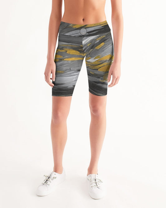 Black Sister Collection [Part 1 ] Women's All-Over Print Mid-Rise Bike Shorts