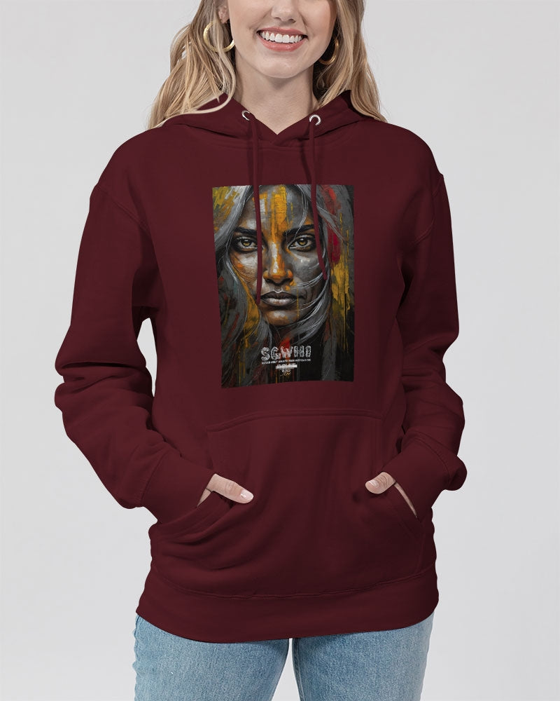 South Asian silver grey white hair sisters portrait  Unisex Premium Pullover Hoodie | Lane Seven