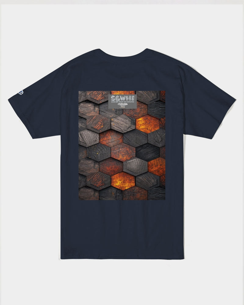 Cool stone hexagon patten 3D Unisex Tee | Champion