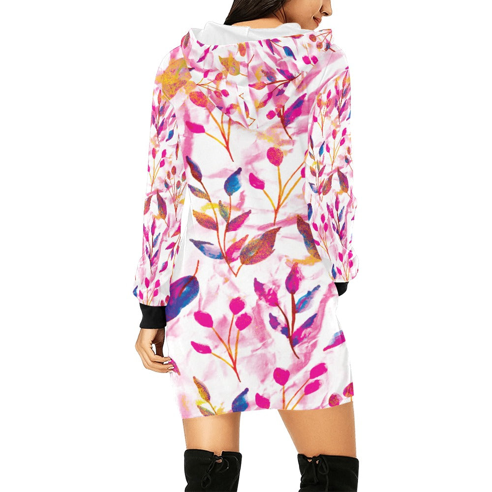 Women's All Over Print Hoodie Mini Dress (H27)