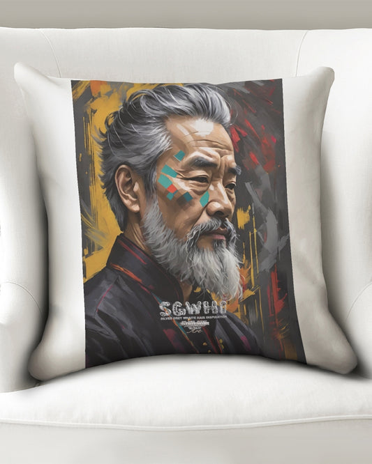 Asian Knight Throw Pillow Case 20"x20"