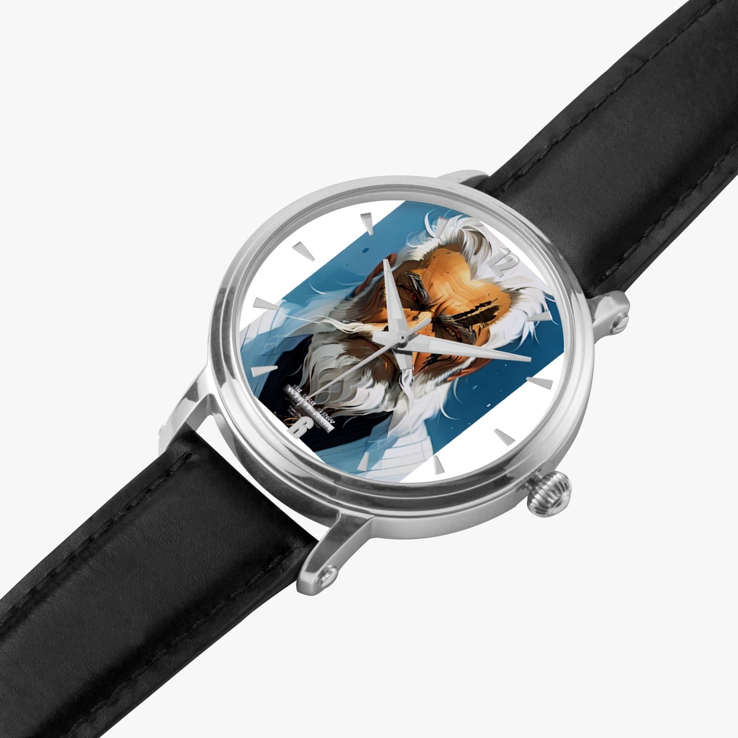 Silver bearded warrior 46mm Unisex Automatic Watch (Silver)