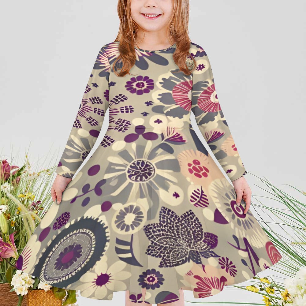 Girls' long sleeve dress