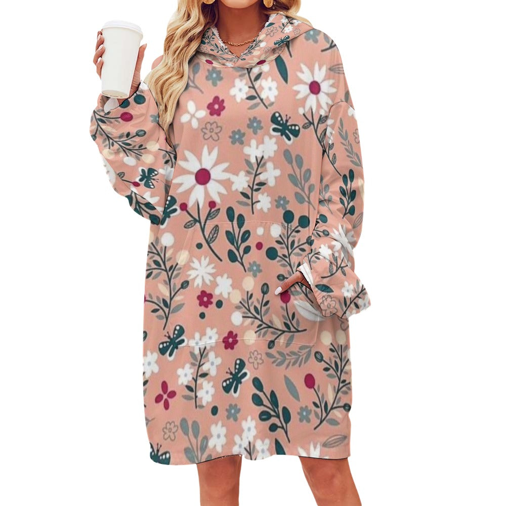 Women's Adult Hooded Blanket Shirt