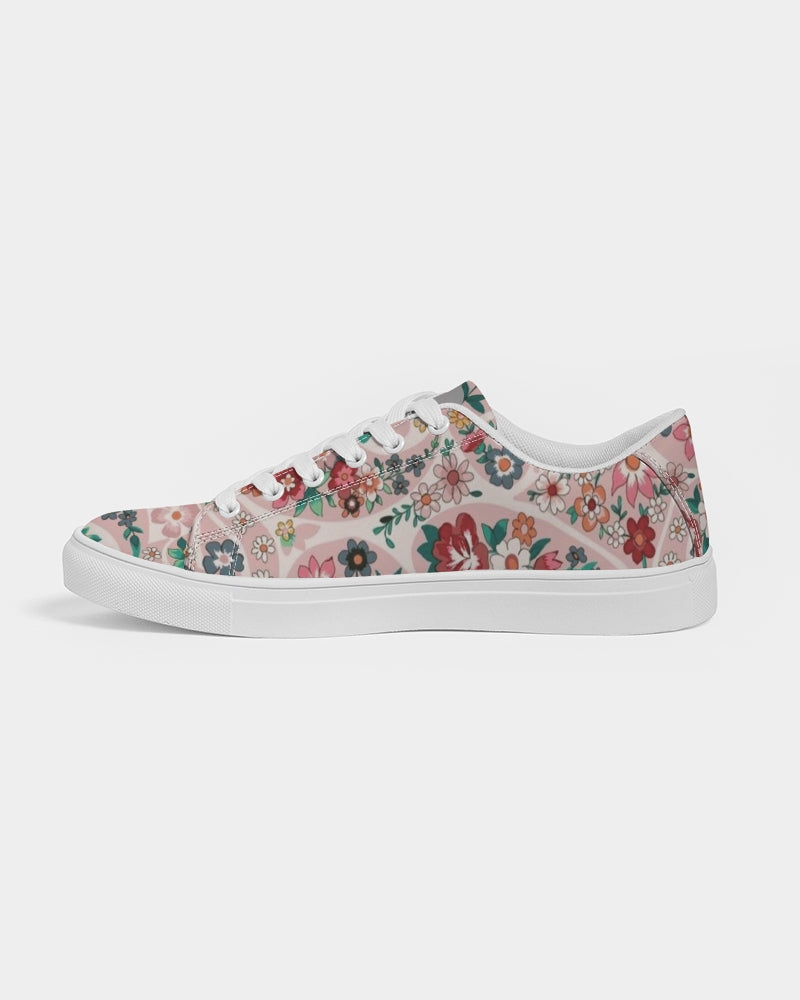 Pink abstract Pretty Sisters Women's Faux-Leather Sneaker