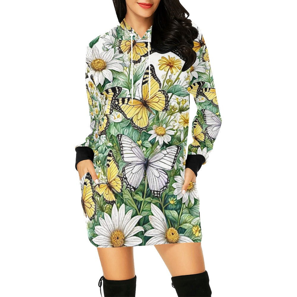 Women's All Over Print Hoodie Mini Dress (H27)