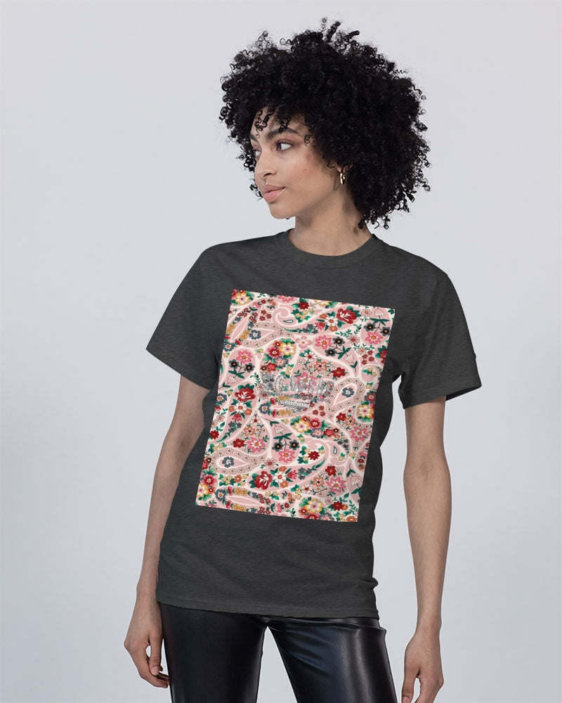 Pink abstract Pretty Sisters Unisex Tee | Champion