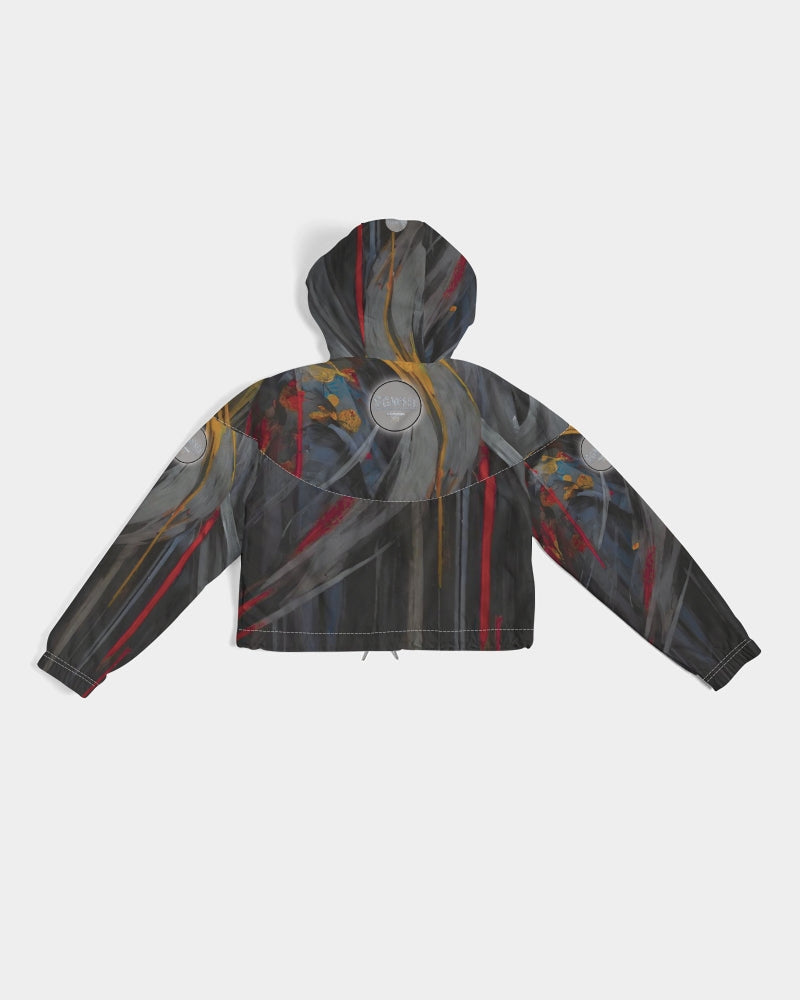 Asian collection [Part 1] Women's All-Over Print Cropped Windbreaker