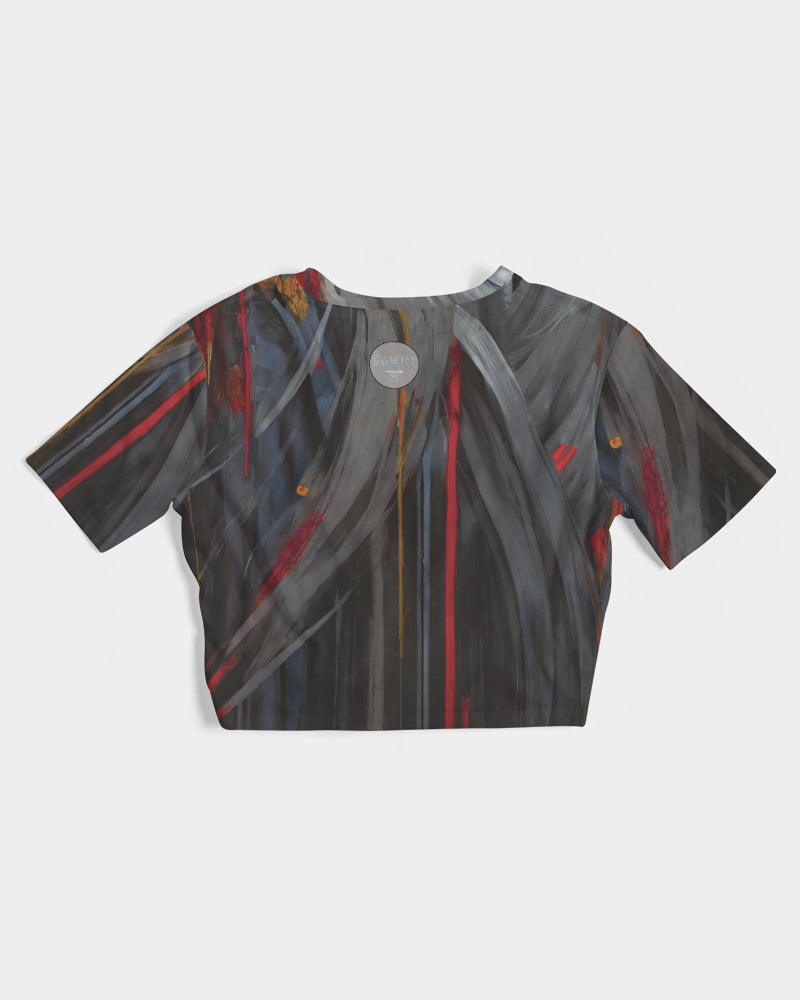 Asian collection [Part 1] Women's All-Over Print Twist-Front Cropped Tee