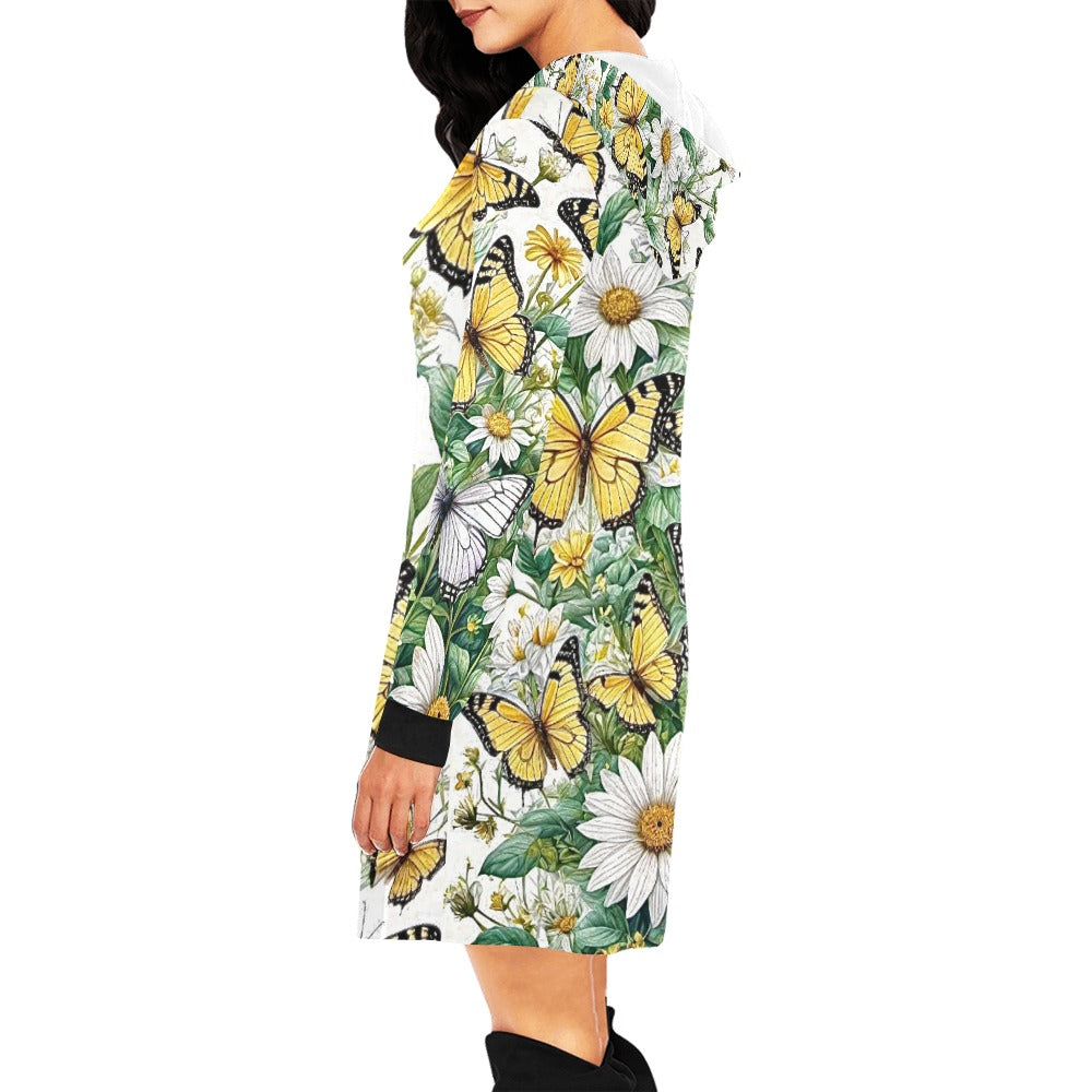 Women's All Over Print Hoodie Mini Dress (H27)