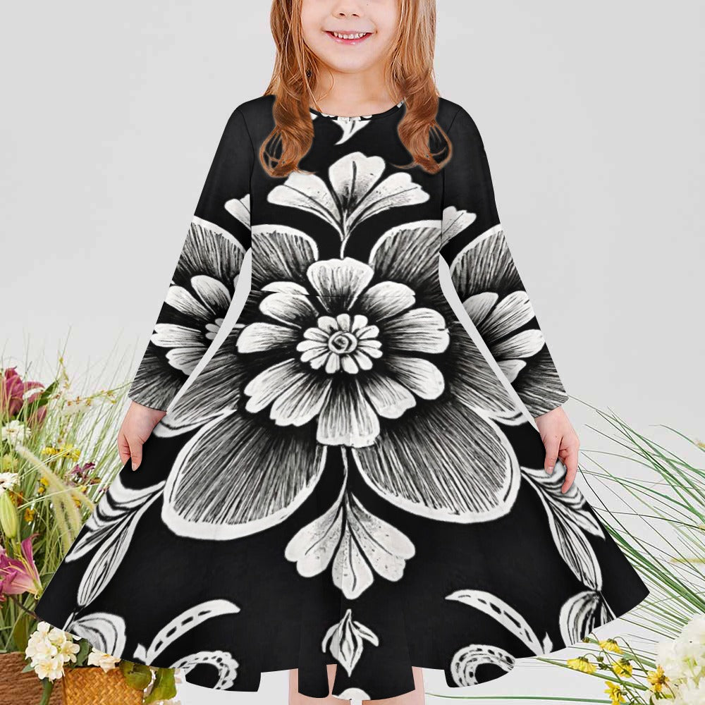 Girls' long sleeve dress