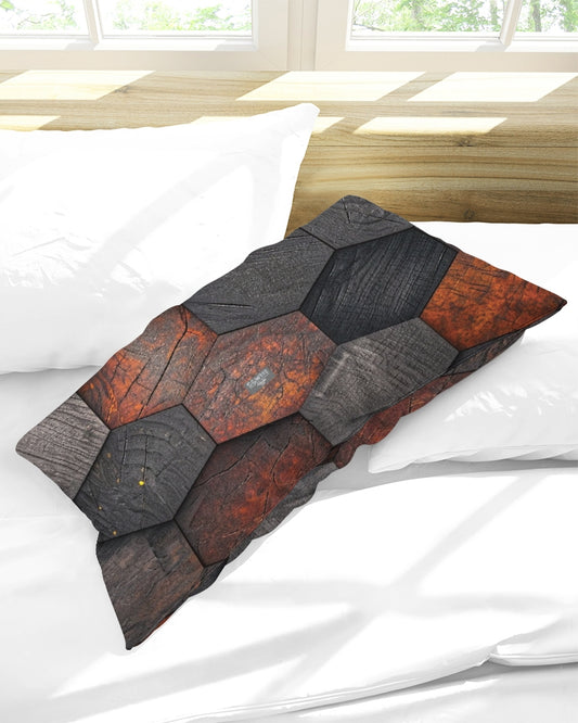 Cool stone hexagon patten 3D King Pillow Case