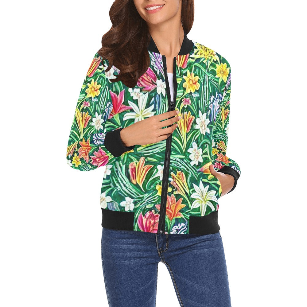 All Over Print Bomber Jacket for Women ( H19)