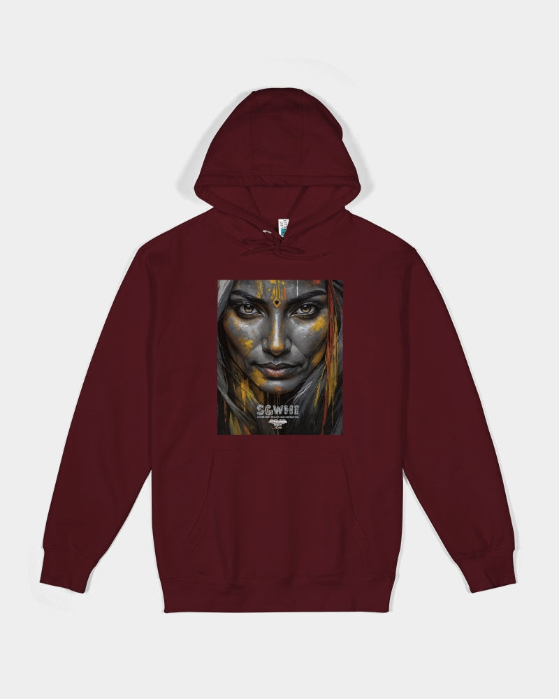 South Asian silver grey white hair sisters portrait [3] Unisex Premium Pullover Hoodie | Lane Seven