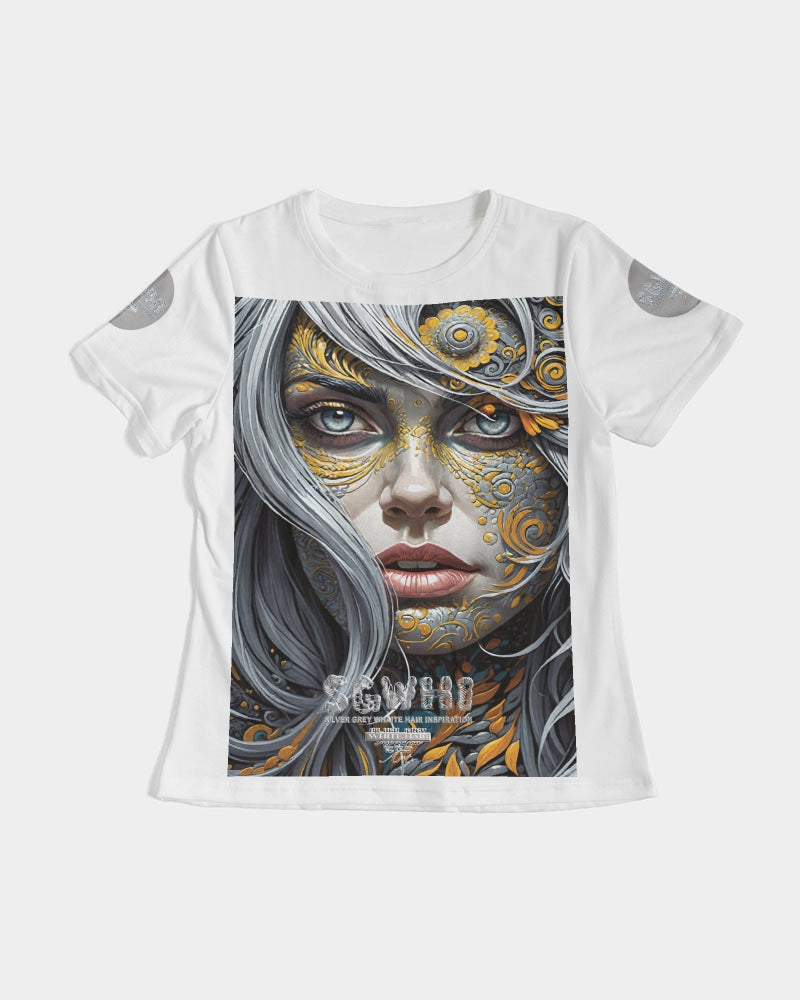 Sweet Silver Yellow Flower Grey Hair sister.[Part three] Women's All-Over Print Tee