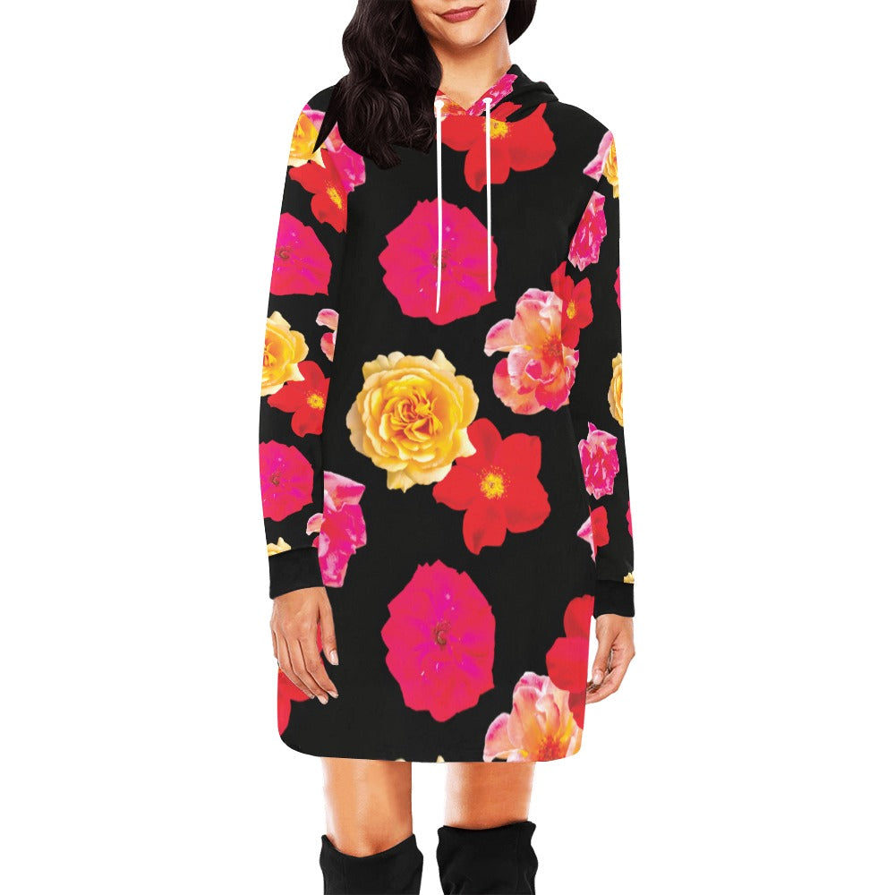 Women's All Over Print Hoodie Mini Dress (H27)