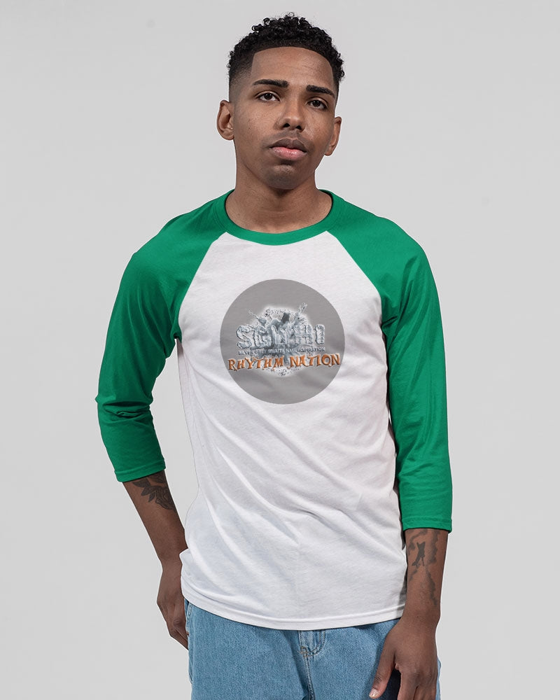 SGWHI Rhythm Nation & Mark Boyce Unisex Three-Quarter Sleeve Baseball Tee | Bella + Canvas