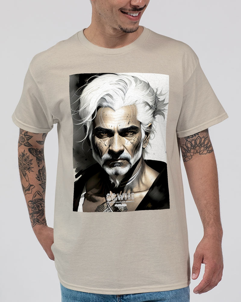 Handsome Silver grey Indian ink Portrait Unisex Ultra Cotton T-Shirt | Gildan