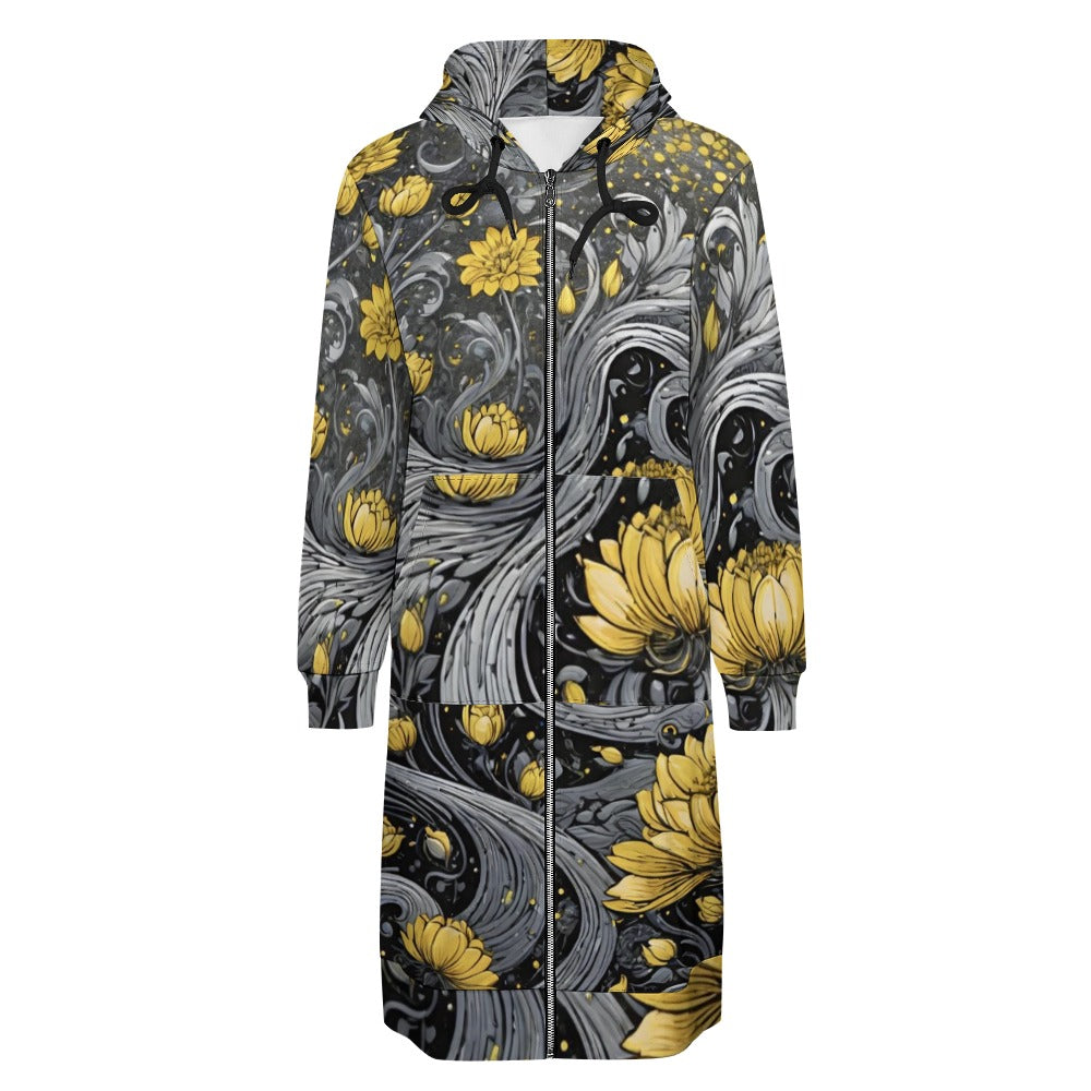 Women's full print long Hoodie