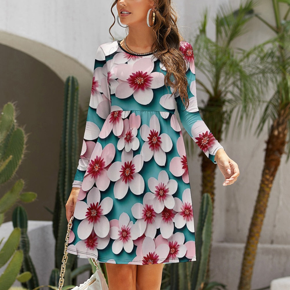 Round neck baggy dress