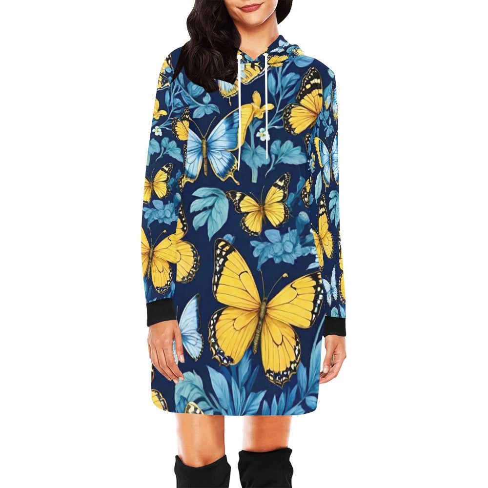 Women's All Over Print Hoodie Mini Dress (H27)